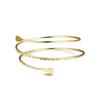 Europa y Estados Unidos pulsera de moda transfronteriza hoja nueva flor exagerada anillo de brazo diamante apertura pulsera de brazo