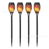 Luzes de Gramado Movidas a Energia Solar, Luzes de Paisagismo Externo para Inserir no Solo para Jardins Residenciais, Luzes LED de Chama de Anjo para Vilas de Jardim