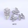Arte de uñas mariposa joyería tridimensional pedrería Super Flash lz nuevo rojo neto decoración de uñas piedra ojo de gato lazo circón diamante