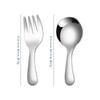 Cuchara pequeña redonda de acero inoxidable 304 con mango corto, cuchara para sopa, cuchara para helado, cuchara para postre, tenedor estilo cuchara de té, cuchara para bebé, vajilla para niños.