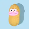 Bloque de construcción popular y divertido transfronterizo, arcilla de cacahuete squishy, juguete para aliviar el estrés con diseño realista de fruta