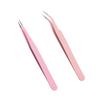 Pegamento en Crema Pinzas Rosas Acero Inoxidable de Precisión Codo Cabeza Recta Herramientas Manuales DIY Herramientas de Manicura Cortauñas