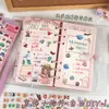 Adesivos de Espuma Cartoon 3D para Diários DIY de Estudantes, Adesivos de Espuma Macia, Adesivos Decorativos de Panda Fofo, Presentes no Atacado
