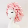 Gorro de Satén Imitación Seda con Correa Suave Ajustable, Gorro de Noche, Adecuado para Dormir, Gorro con Correa para Cabello Rizado