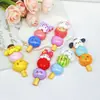 Nueva cadena de calabaza de azúcar Sanrio para joyería DIY, accesorios de comida de dibujos animados para jugar, pequeños adornos para coche, colgante para llavero