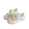 Novos Mocasins Versáteis Estilo Coreano Color Block Retrô para Primavera/Verão 2026 com Cadarço Frontal Baixo Sapatilhas Esportivas Femininas