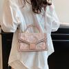 Bolsa Pequeña Portátil para Mujer de Comercio Exterior Bolso para Mujer 2025 Nueva Moda Bordado Bolso de Hombro Combinable Bandolera Bolsa Cuadrada Pequeña