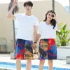 Pantalones Cortos de Verano para Hombre, Pantalones de Cinco Puntos de Algodón de Seda Helada para Mujer, Pantalones Casuales Estampados de Dibujos Animados, Pantalones de Surf para Pareja, Pantalones de Playa