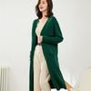Abrigo Nuevo de Largo Medio, Cárdigan de Punto, Suéter de Mujer, Suéter de Otoño e Invierno, Ropa Exterior de Manga Larga de Color Puro, por encima de la Rodilla