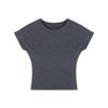 Camiseta de Manga Corta Ajustada a la Cintura para Combinar con Todo, Estilo Spice Girl, para Mujer, Verano 2025, Retro Chic, Top Umbilical Ins Trendy