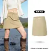 Jordan Falda de Verano para Mujer A-Line Hielo Suave Elástica Tejida Nueva Ropa de Trabajo Adelgazante Cubre Cadera Chica Atrevida