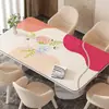 Alfombrilla Transparente Morandi para Mesa de PVC Vidrio Blando Impermeable, Resistente al Aceite, Anti-Quemaduras, Mantel sin Lavado Dibujos Animados para Mesa de Café Mesa de Comedor