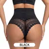 Bragas de Malla Sin Costuras de Encaje Transfronterizo de Cintura Alta Control de Abdomen para Mujer Transpirables al por Mayor Bragas para Mujer Tallas Grandes