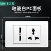 Tomada Padrão Americano 15A Padrão Taiwanês 110V Painel de Interruptores Padrão Americano com Tomada de Parede USB para Uso Doméstico Painel Branco Estilo Americano