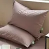 Fundas de almohada lavables seguras para bebés Clase A, juego de 2 piezas, color liso, fundas de almohada individuales engrosadas, un par para uso doméstico, fundas de almohada para dormitorio