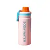 Taza Térmica de Acero Inoxidable de Doble Capa Colorida con Tapa de Botón, Modelo 2025, para Hombres y Mujeres, Gran Capacidad, Taza Térmica de Moda Estilo Ins