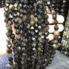 Nova obsidiana de ouro de corte natural 6-10mm tira solta semi-acabado diy pulseira colar acessórios atacado