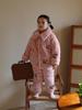 Pijama Infantil de Inverno 2023 Novo, Engrossado, Bordado de Cereja, Roupa de Casa com Forro de Fleece, Conjunto de Fleece Coral