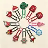 Serie navideña clips de papel decorativos de PVC material de oficina clips de marcapáginas lindos clips de papel creativos para DIY