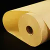 Papel Não Forrado com Bordas Irregulares Rolo de 0m de Comprimento Padrão de Cortina Amarela Papel para Caligrafia Antiquado Semi-Bruto Semi-Processado para Iniciantes para Escrita com Pincel