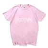 Camiseta de Manga Corta Estampada Estilo Oscuro Europeo y Americano Verano 2025 para Hombres y Mujeres Moda Casual Gótica para Parejas