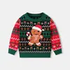 2026 Novo Suéter de Natal Homem de Gengibre Europeu e Americano Outono/Inverno para Meninos e Meninas, Suéter de Tricô Pulôver para Bebê
