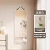 Espelho de corpo inteiro com corda para pendurar, montável na parede, autoadesivo, adequado para uso doméstico, quartos e apartamentos alugados, ideal para se vestir
