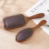 Pente com Bolsa de Ar e Pinos de Aço de Sândalo para Meninas, Pente de Massagem dos Meridianos do Couro Cabeludo, Pente de Madeira para Cabelo, Pente com Bolsa de Ar para Cabelo Liso