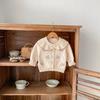 Cardigan de Punto Bordado para Bebé Niña Colección Primavera 2026 con Cuello Grande, Algodón Puro