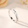 Anillo Flor de Glicina Plata de Ley 999 Lujo Ligero Nicho Sensación de Alta Gama INS Anillos de Pareja de Plata Pura Diseño Romántico Anillo para el Dedo