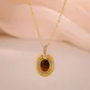 Colar Banhado a Cobre com Ouro Real 18K para Mulheres, Pingente com Banho a Vácuo, Design de Nicho, Moderno e Versátil, Colar Elegante