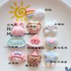 Lindo Animalito Oso Dibujo Animado Creativo DIY Pegamento Crema Funda para Teléfono Móvil Tocado Imán de Refrigerador Horquilla Accesorios de Resina