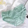 Novas calcinhas sexys de renda com trama respirável de cintura média para mulheres, calcinhas de algodão antibacteriano sem costura, lingerie feminina