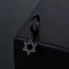Clip de Osso da Orelha Estrela de Seis Pontas de Aço Titânio Não Perfurado Transfronteiriço Estilo Coreano Tendência de Aço Inoxidável Brincos Falsos Fabricantes de Brincos Franceses Vendem