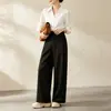 Pantalones de Pierna Ancha Adelgazantes de Cintura Alta para Mujer, Nuevos de Otoño 2026, Pantalones Largos Versátiles para Mujer