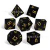 Juego de Mesa Dungeons and Dragons Dados Set de 7 Piezas Dados de Juego Multifacéticos Dnd Rpg Piedra Natural Dados de Obsidiana