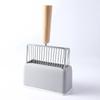 Set de pala para arena de gato de metal Herramienta de pala para excrementos de gato mascota Mango de madera grande Mango largo Pala para arena de gato con fugas Suministros para mascotas