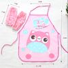 Delantal de Dibujos Animados para Niños de 3 a 6 Años, Set de Delantal Impermeable y Anti-Manchas para Pintar y Jugar, Bata Ecológica de Peva