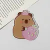 Capibara de Fruta de Dibujos Animados Broche DIY Súper Lindo Parche Acrílico Accesorios para el Cabello DIY Accesorios para la Cabeza
