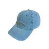 Gorra de Béisbol de Denim Lavado Vintage de Alta Calidad con Bordado de Letras de Marca de Moda, Gorra de Ala Ancha que Ilumina y Reduce la Edad, Haciendo que la Cara Parezca Más Pequeña