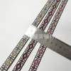 1.2cm Estilo Étnico Colorido Jacquard de Poliéster Rombo Cinta Tejida Retro Decoración del Hogar Correa para Equipaje Ropa de Moda