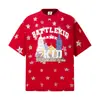 Camiseta de Manga Corta con Estampado de Estrellas Retro Americana para Hombres y Mujeres, Nuevo Estilo Verano 2026, Top Casual Holgado y Versátil, Moderno