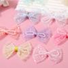 2024 Estilo Coreano Dulce Fresca Niña Accesorios para el Cabello Coloridos Súper Hada Malla Cadena de Perlas Bola de Pelo Pinza para el Cabello de Niños