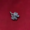 Colgante de abanico de plata pura S925, lazo, colgante DIY de croissant, pulsera de perlas de cristal, accesorios hechos a mano al por mayor