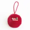 Adornos de pompones DIY para árbol de Navidad en verde fluorescente y rojo, decoraciones navideñas para fiestas y bailes de fin de año, nuevo producto transfronterizo