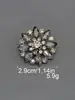 Suéter Abrigo de Lujo Ligero con Flor de Cristal, Diamante y Botón Metálico, Chaqueta de Moda, Cárdigan, Botones Decorativos Cosidos a Mano, Accesorios DIY