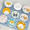 Posavasos de cerámica con temática de mascotas, resistentes al calor y a las quemaduras, con diseños de gato, Shiba Inu y Bichón Frisé, decoración creativa para el hogar y opciones de venta al por mayor