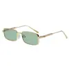 Gafas de Sol Cuadradas de Metal Nuevas en Stock para Hombre, Gafas de Sol Modernas y Sencillas para Mujer, Monturas para Gafas de Prescripción, Gafas sin Prescripción, Transfronterizo