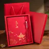 Nuevo Set de Regalo Caja de Cuaderno Rojo Regalo de Graduación para Estudiantes Regalo de Premio Cuaderno de Recuerdo Caja de Regalo Personalización