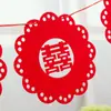 Nueva Flor de Papel de Felpa para Boda Suministros de Decoración de Boda Flor de Papel No Tejida Arreglo de Boda Flor de Papel Doble Felicidad Estilo Delgado Tamaño Grande